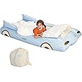 FUNBOY Kids Blue Inflatable Travel Bed & Mattress. Perfect for Sleepovers. Includes Carrying Case Storage Bag, Twin
