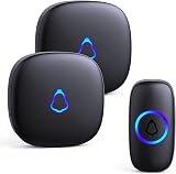 SECRUI Wireless Doorbell 2 Receivers 1 Push Button 1000ft Long Range 58