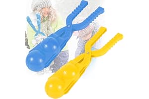 EDDHOMES Snowball Maker Toys, Snow Toys for Kids Outdoor, Fun Winter Snow Ball Fight Games Snow Ball Maker Tool with Handle for Snow Ball, Durable Snow Ball Maker Shape (Safe & Thicker Material)