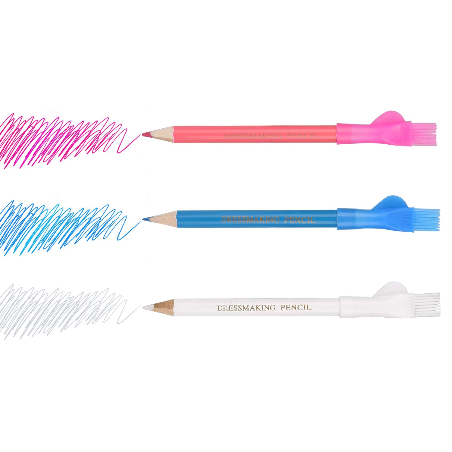 CampTek Tailors Chalk & Fabric Markers for Quilting - 10PCS Tailor's Chalk, 4PCS Heat Erasable Pens with 4 Refills, 3 PCS Sewing Fabric Pencils