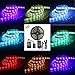 Music Controlled LED Strip Light, Adecorty Waterproof 16.4ft/5M 300LEDs RGB SMD5050 Flexible Color Changing Light Strip Kit with 20 Key IR Music Controller & 12V 5A Power Supply for Indoor Outdoor Use