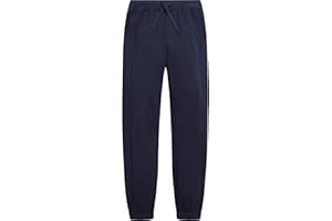 Nautica Girls' School Uniform Jogger Pants, Elastic Waistband with Drawstring Closure, Stretch Performance Fabric