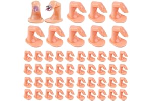Lorvain 50 Pieces Practice Fingers Training, Nail Manicure Training Fingers Nail Practice Fingers Model, Acrylic Nails Practice Finger Nail Art Training Display Decoration
