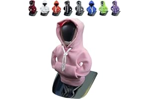 vvag Gear Shift Hoodie,Universal Shift Knob Hoodie, 4.7 Inch Car Shifter Stick Protector Decoration, Funny Hoodie Car Gear Shift Cover, Auto Interior Accessories Shifter Hoodie (Pink)