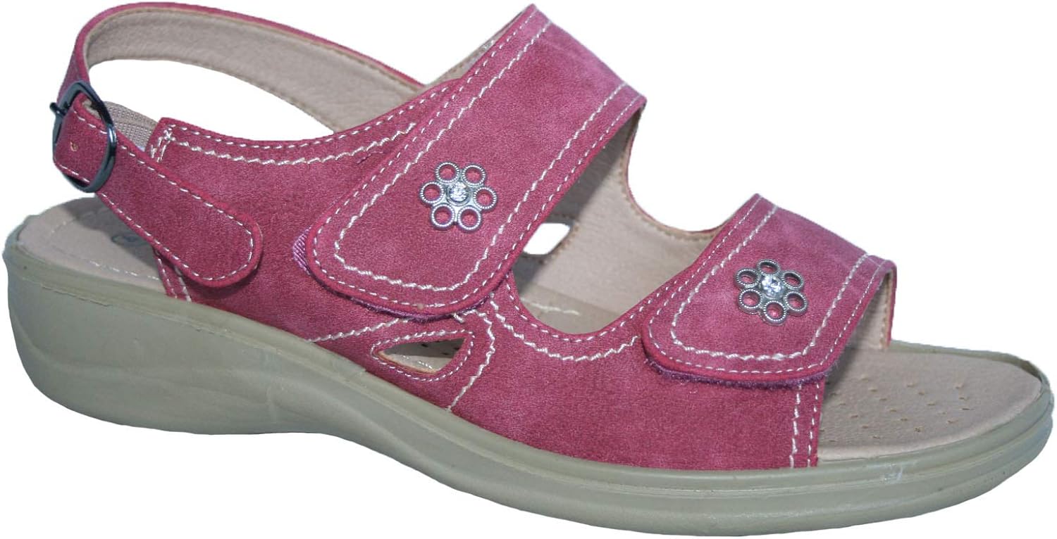 Cushion Walk Ladies Lightweight Summer Sandal with Touch Close Bar