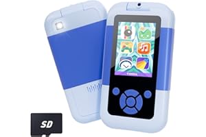 Prysyedawn Toys for 3 4 5 6 Year Old Boys Kids MP3 Music Player with Flip Camera, Games, Alarm Clock Toddler Phone Educational Toys Birthday Gifts for Boys Ages 3-6 with SD Card-Blue