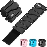 ADLIFE Adjustable Wrist Ankle Weights for Women Men Kids, 2 Lbs Wearable Arm Leg Weights Set of 2(1 Lb Each), Weighted Wristbands Exercise Weights for Walking Running Pilates Yoga Home Gym Workout