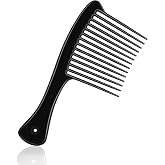 HDAJY Wide Tooth Comb, Large Thickened Hair Comb, Black | Shower Combs for Wet Curly Straight Hair, Round Comb Teeth, No Hair Damage