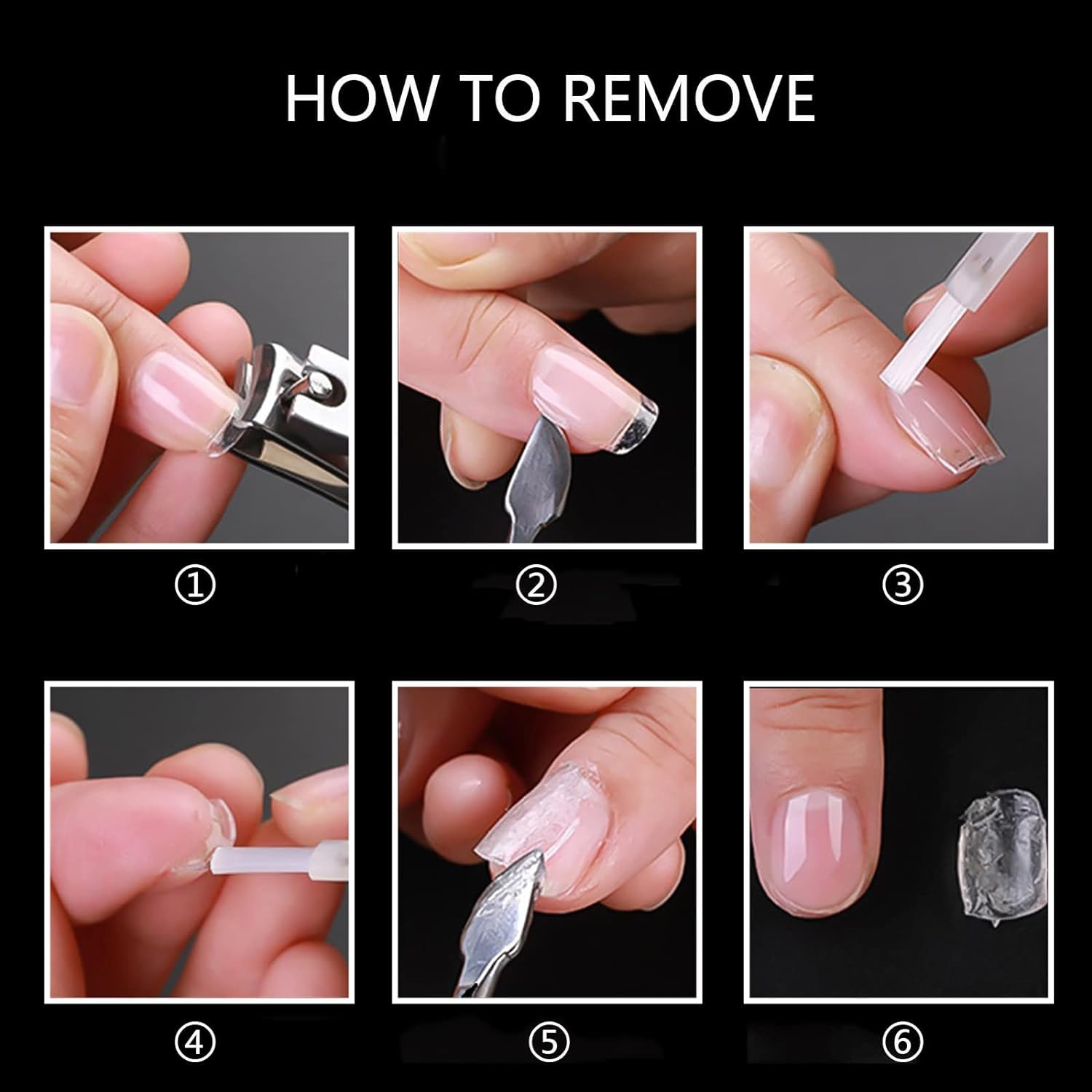 500Pcs Square Nail Tips Full Cover Clear Fake Nail Tips for Acrylic Nails, Size 0~9 - Image 7