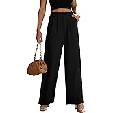 LUXVEER Women's Wide Leg Dress Pants High Waisted Business Casual Trousers Dressy Work Office Pants with Pockets
