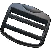 BVEKWVIW 6 Pcs 1-1/2 Inch (38mm) Metal Ladder Lock Buckle Strong Heavy Duty Zinc Alloy Buckle Slider Adjustable Webbing Strap Release Buckles for Backpack Strap Accessories