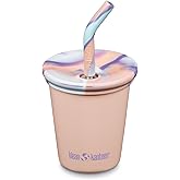 Klean Kanteen 10oz Kid's Cup with Straw Lid - Peach Parfait