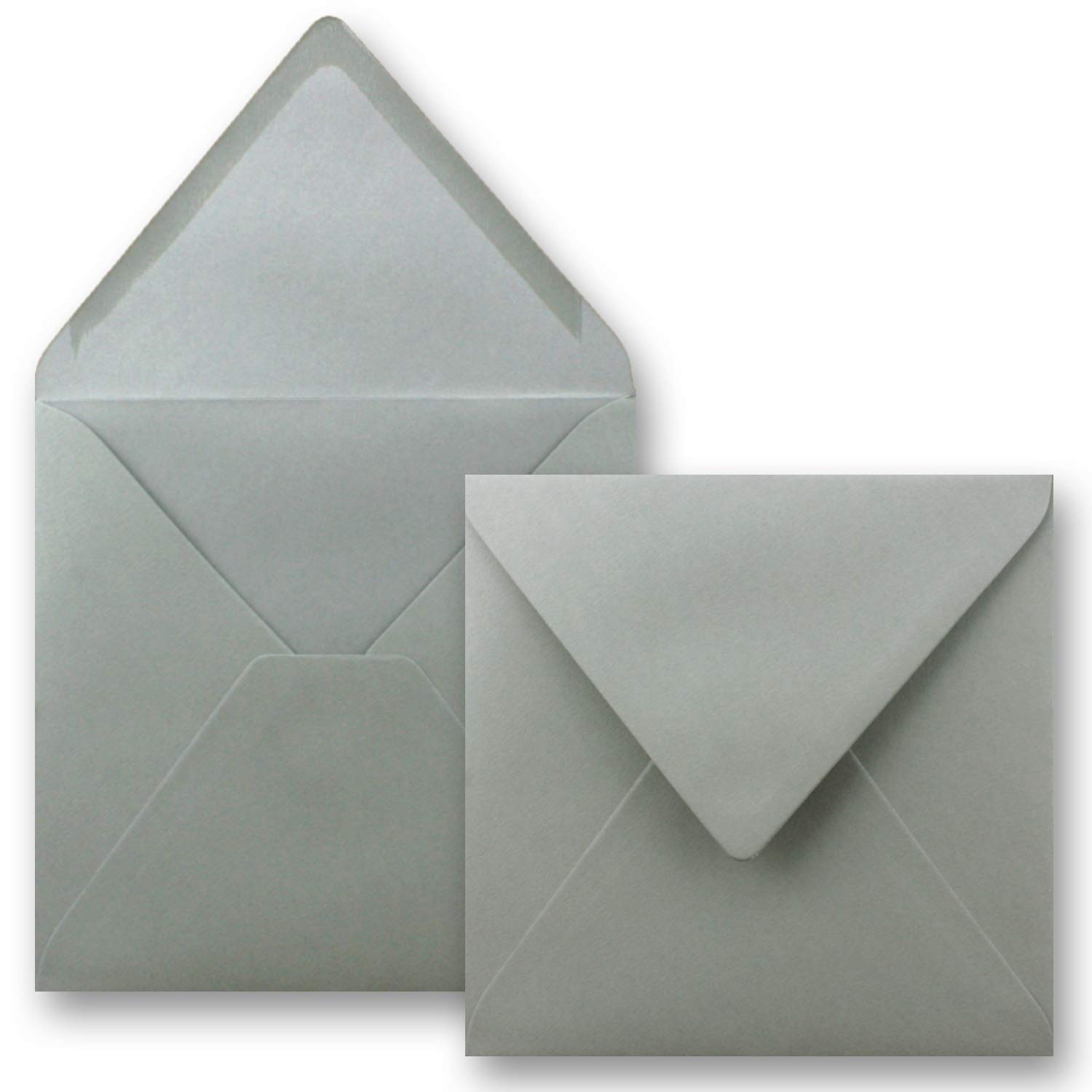 Square Envelopes/Dark Grey – Very Strong – 110 g/m², 155 x 155 mm, Wet Sealing, Top Flap // from The FarbenFroh Series by Neuser. 50 Umschläge Nassklebung Dunkelgrau