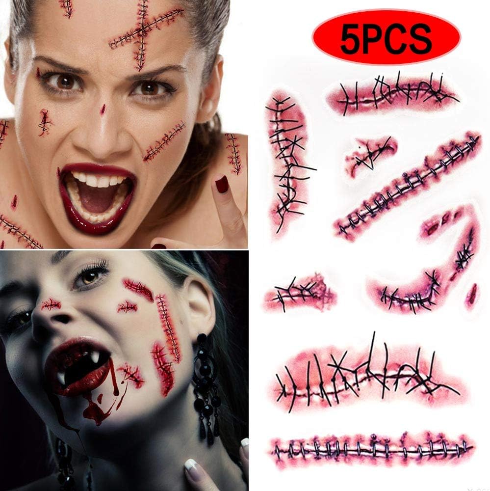 CPSYUB Cosplay Fake Scar, Cosplay Accessories Halloween