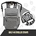 Alex & Kate Diaper Backpack Stylish Multi-Function Nappy Bag for Mom with Changing Pad - Large Capacity Waterproof for Baby Travel Maternity Parents, Gray