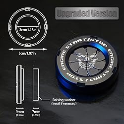 Tybasthe Rotary Push Start Button Cover, Skull Car