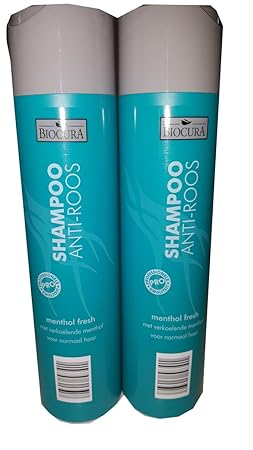 Biocura Shampoo Anti Roos 2 x 250 ml Menthol fresh