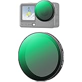 K&F CONCEPT Snap On Variable ND Filter Compatible with DJI Osmo Action 6, ND4-32 Limited Stops Neutral Density Light Reductio