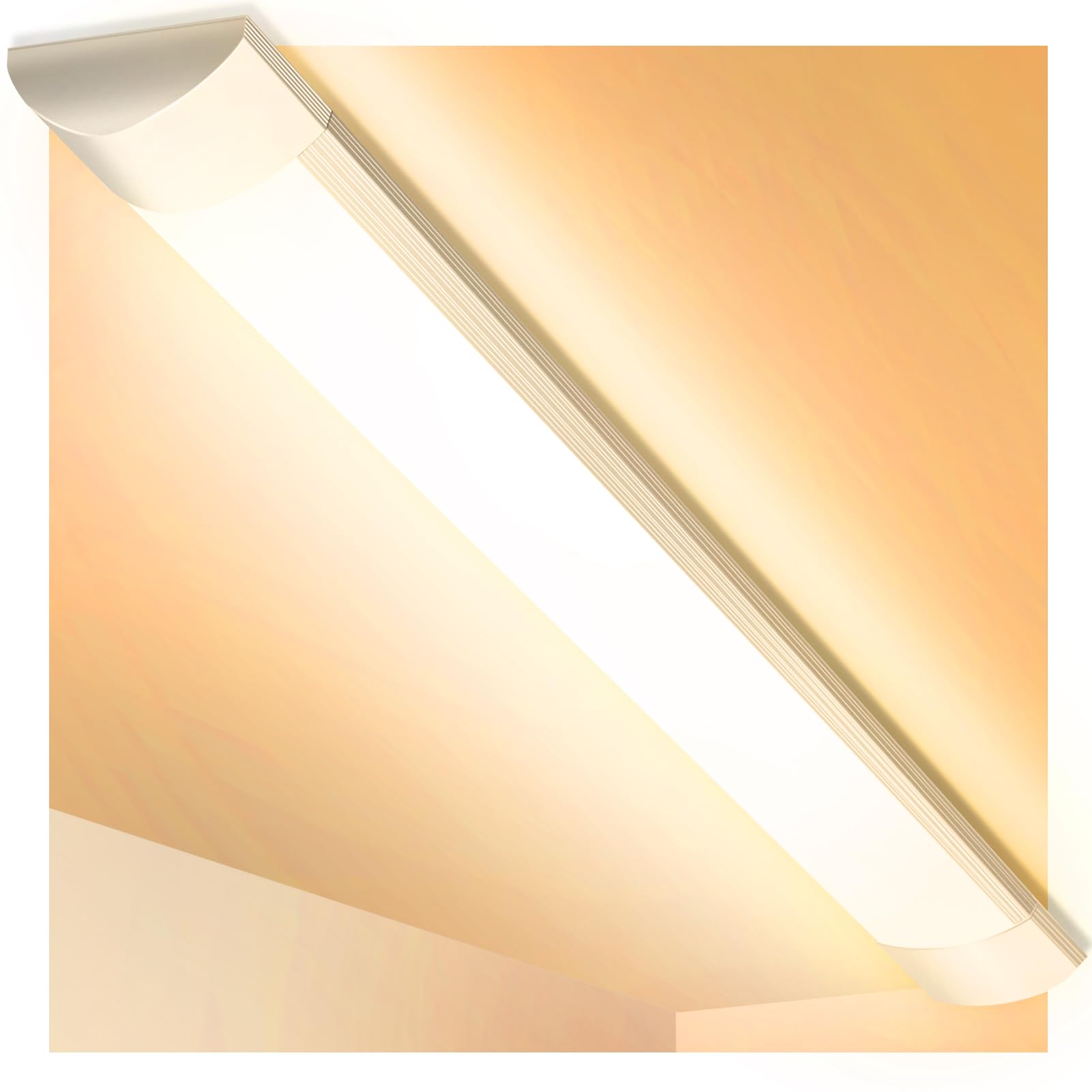 Viugreum 4ft LED Batten Light, Ceiling Tube Light, 3200K, 230V, 40W, 4800 Lumen, 180 °Beam Angle, Ceiling Light for Office, Living Room, Bathroom, Kitchen, Garage, Warehouse