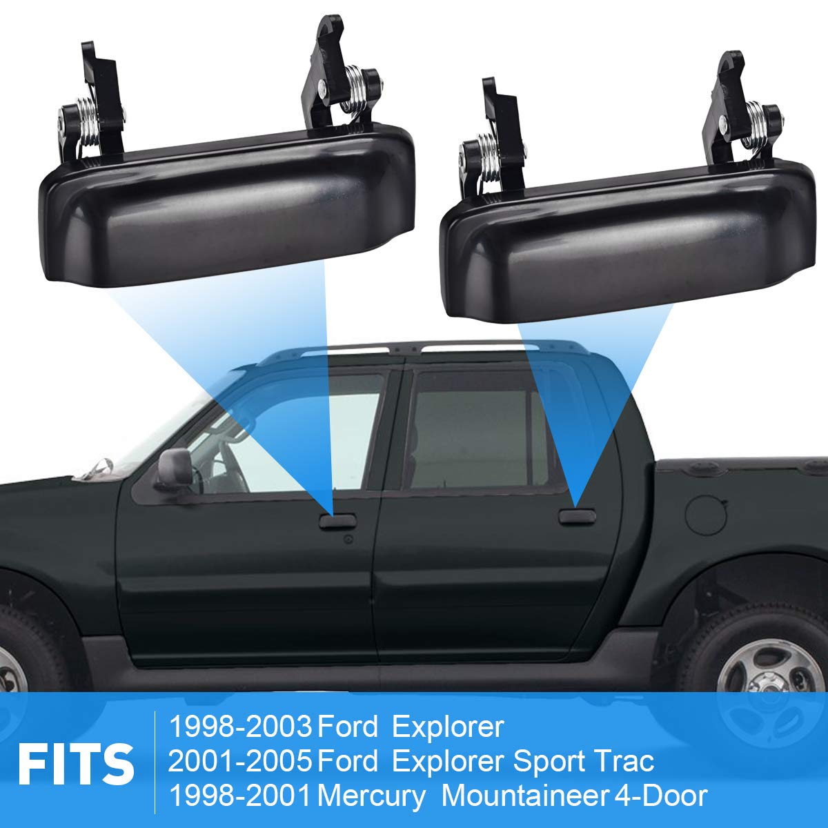 faersi Outside Exterior Door Handle Front Rear Driver Side