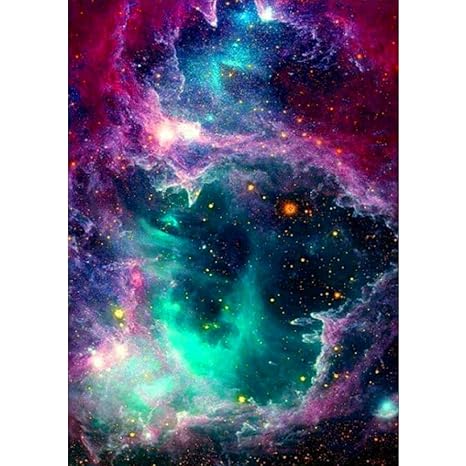 Shouhengda Psychedelic Universe Galaxy Full Diamond Covered Diy 5d