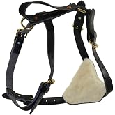 Ray Allen Mfg Signature K9 Leather Tracking Harness, X-Large, Black