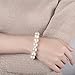 Caperci Fashion Jewelry 13mm Stretch Simulated Pearl Bracelet for Women