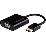 CableCreation Gold HDMI to VGA Adapter, For PC Laptop NoteBook HD DVD and More. Black Color