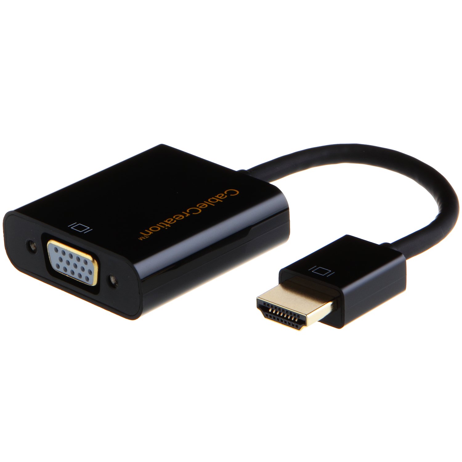 Amazon.co.jp： VGA to HDMI変換アダプタ CableCreation HDMIVGA 変換ケーブル PC NoteBook HD DVD 対応 ブラック 0.15m
