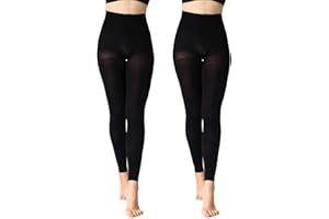 MANZI Run Resistant Control Top Panty Hose Opaque Tights