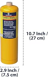 Pipestation 12x Mapp Pro Plus Gas Canister 1" x 20 UNEF Cylinder for Blowtorch view 7