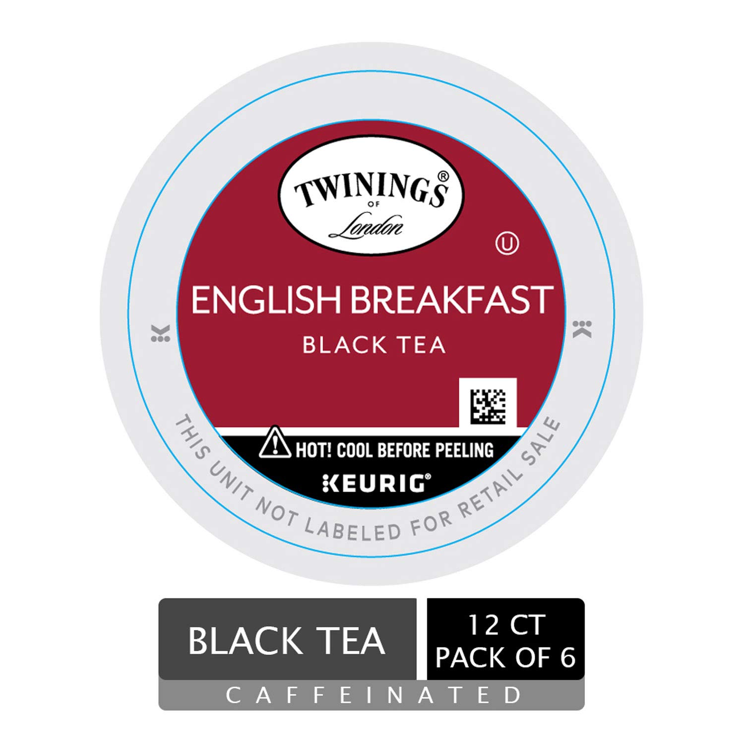 Twinings of London English Breakfast Tea K-Cups for Keurig, 12 Count (Pack of 6)