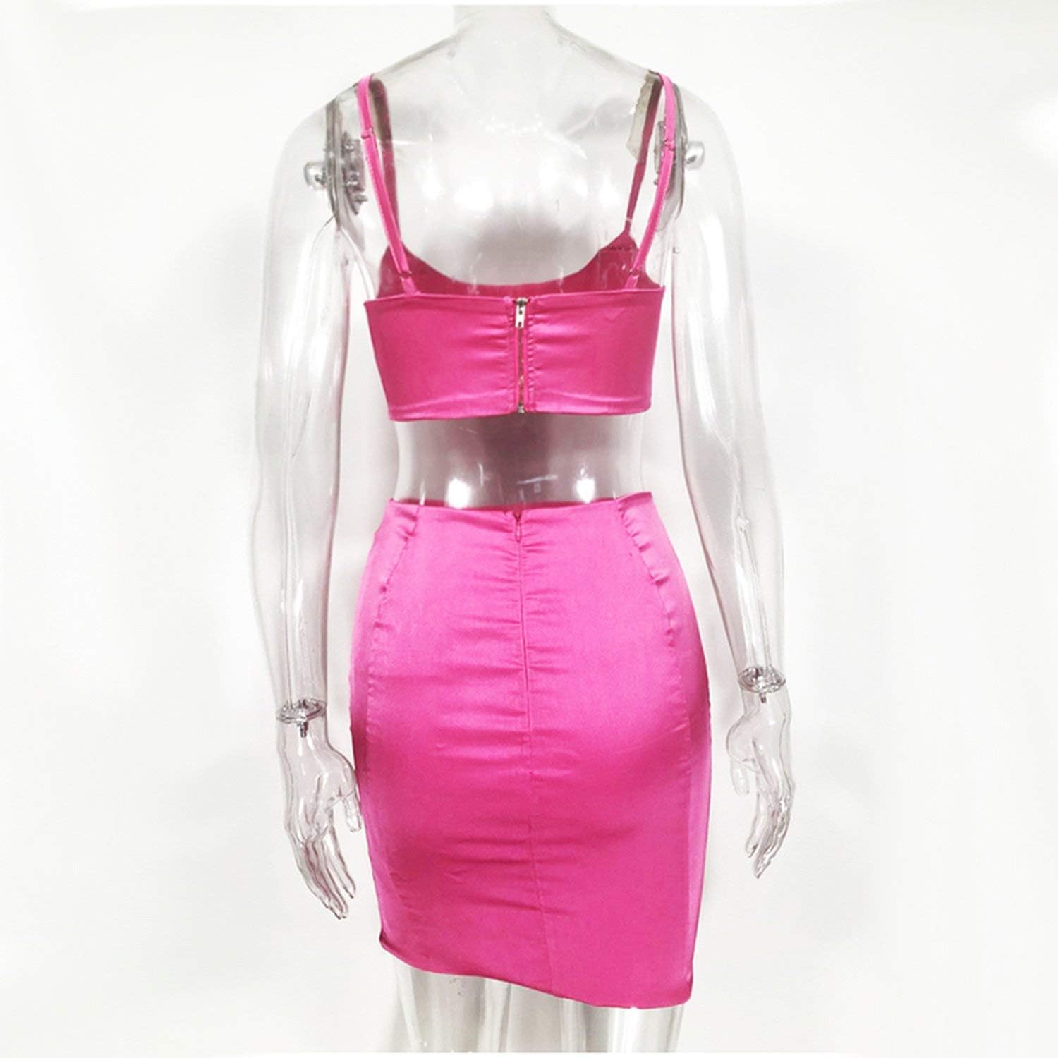 neon pink summer dress