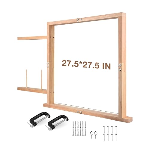 Tufting Frame,FancyBant Rug Tufting Frame,27.5”x 27.5” Tufting Frame ...