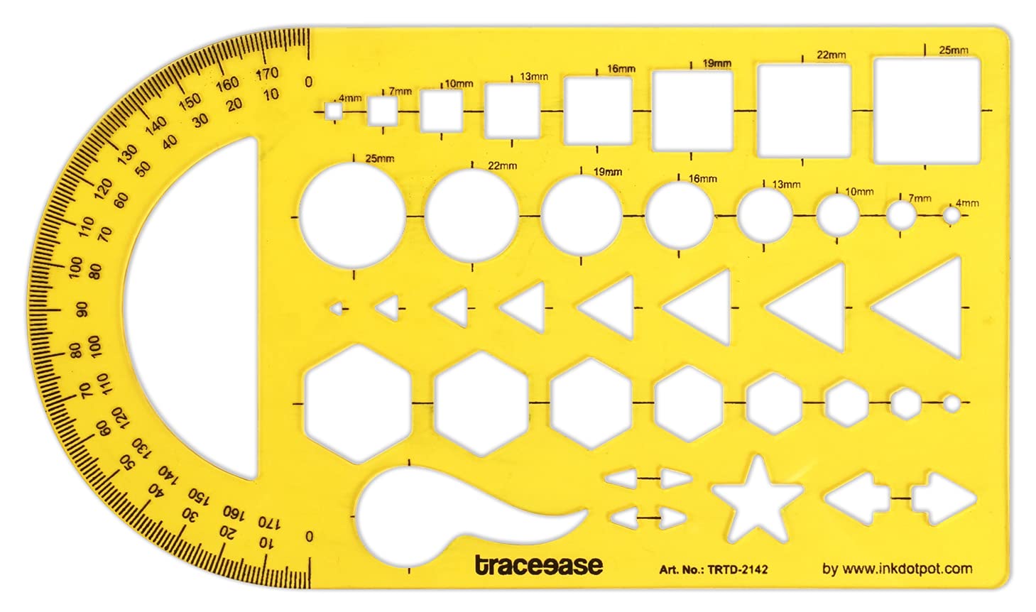 Traceease Geometry Drafting Combination Stencils Geometric Drawing Template Designing Tools