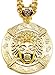 GWOOD Egyptian Gold Color Pendant with 36 Inch Long Cuban Necklace