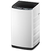 Midea Portable Washing Machine, 0.9 cu. ft with 6 Cycles, Drum Clean, Quick, Stainless Steel Tub, Transparent Lid, LED Displa