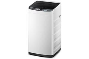 Midea Portable Washing Machine, 0.9 cu. ft with 6 Cycles, Drum Clean, Quick, Stainless Steel Tub, Transparent Lid, LED Display Washing Machine, White