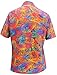 LA LEELA Hawaiian Shirt Blouses Women Button Down Relaxed Fit Short Sleeves Camp Multi