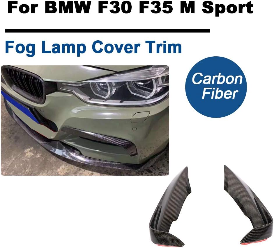 TGFOF Fits C Class W205 C180 C200 C250 C300 C400 Base Sedan 2015-2018 Carbon Fiber Front Bumper Grille Fog Lamp Grill Cover (Fiberglass FRP matte)