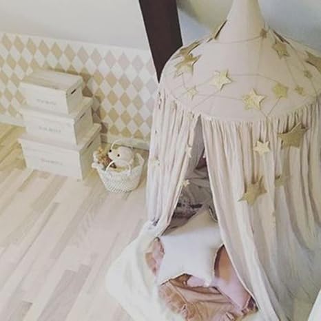 Baby Kinder Bett Himmelbett Vorhang Rund Dome Aufhangen Mosquito