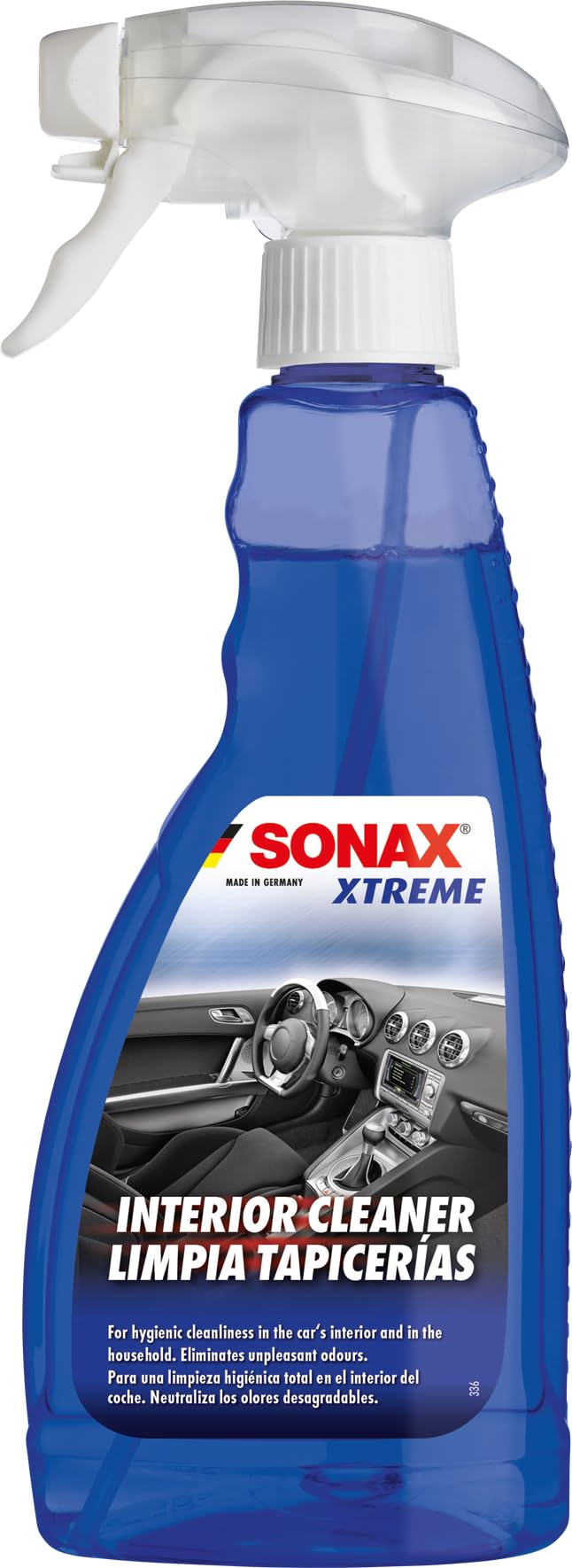 SONAX XTREME INTERIOR CLEANER (500 ml) - For hygienic cleanliness in the car's interior and in the household. Eliminates unpleasant odours. - Item-No. 02221000-544