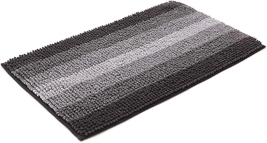 Amazon Com Bathroom Rugs Throw Rug Cosy Homeer Made Of 100 Polyester Extra Soft And Non Slip Bathroom Mats Specialized In Machine Washable And Water Absorbent Shower Mat 28x18 Inch Black Kitchen