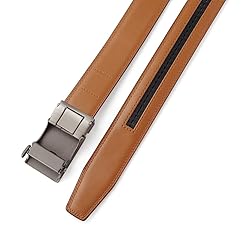 guvoosm Men's Belt Ratchet Leather Dress Suit