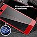 iPhone 8 Plus 7 Plus Screen Protector, Villstar Red Tempered Glass Screen Protector Film Full Coverage for iPhone 8 Plus / 7 Plus 3D 9H Anti Fingerprint Bubble Free (Soft Plastic Edge+Tempered Glass)