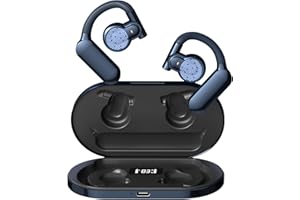 SYLVANSPARKKITCHEN AI Language Translation Earbuds Wireless Bluetooth Translator Earbuds Supporting 134 Languages, Real-Time Translation for iOS Android 3-in-1 Music Experience (QH009 Deep Sky Blue)