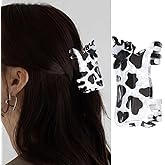 Fall Hair Clips for Women Cute Milk Cow Clip for Hair Cute With Rhinestone Designs Black White Animals Hair Claws Cute Clamp Clips for Women Large Hair Claw Clip Hair Clip for Thin Hair 1PCS