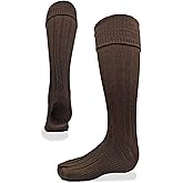 UT Kilts Hose, Traditional Scottish Socks for Kilts, Ribbed Design, Pull Up To Cuff Over Your Hose Flashes
