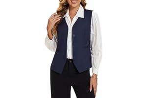 MINTLIMIT Waistcoat Vest for Women Fully Lined Button Down V Neck Formal Dressy Suit Vests with Pockets