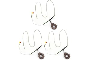 3 Pack Carp Fishing Inline Rig Set with Sinker Weight Tail Rubber Tubes Anti-Tangle Sleeves Quick Change Swivels